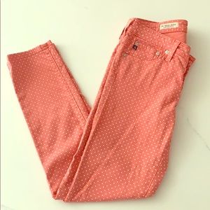 Polka dot ankle jeans